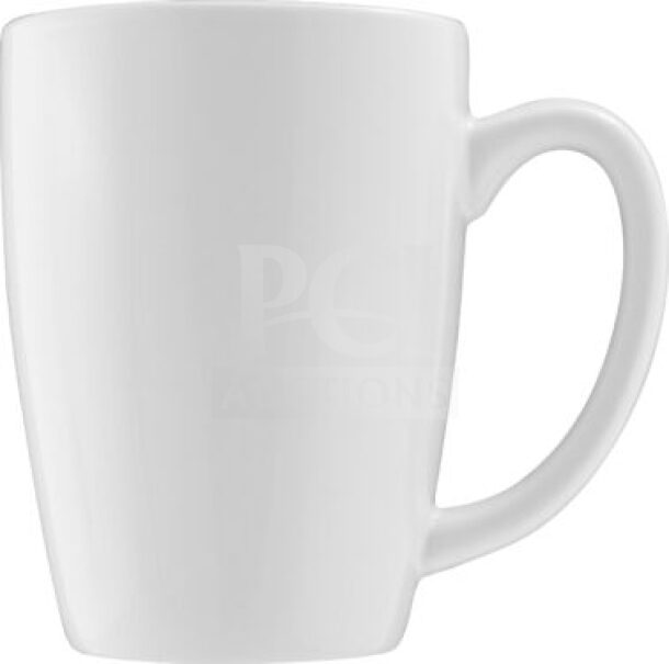 Brand new Iti CP8481 12 oz white porcelain mug, commercial grade, pristine condition. 3 dozen per box available.