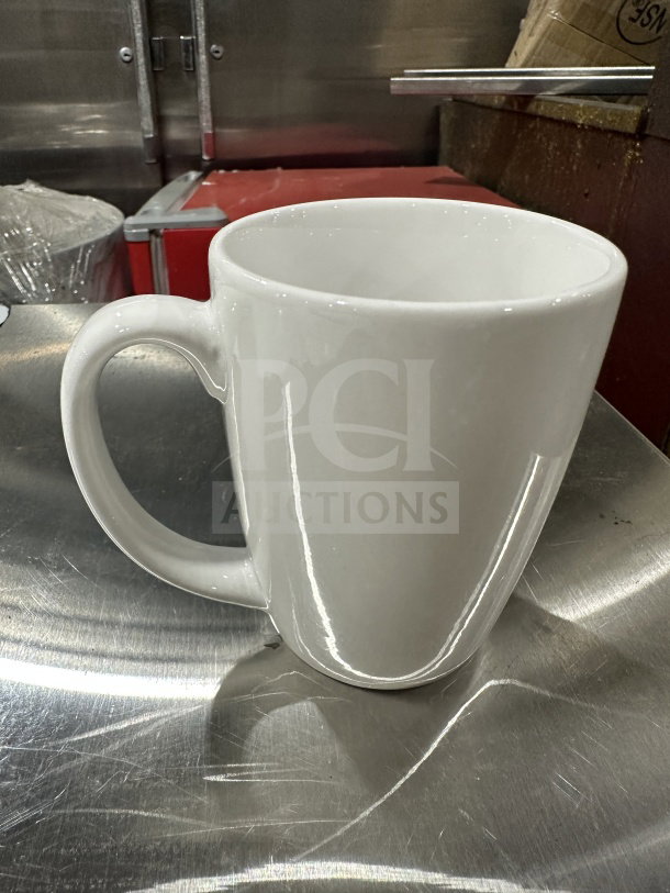 Brand new Iti CP8481 white porcelain mug, 12 oz. Commercial grade. Model: CP8481. Sold in sets of 3 dozen.
