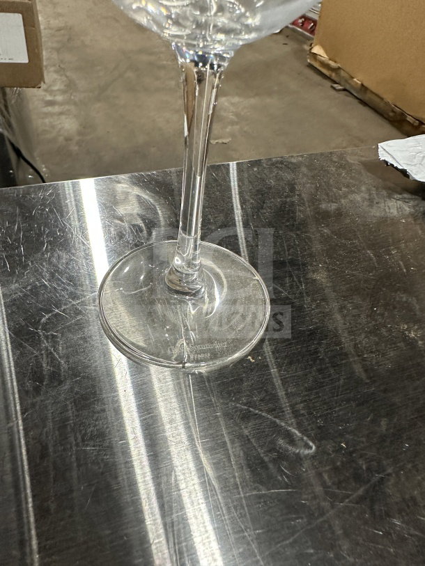 Brand new Chef & Sommelier 16 oz tall wine glass, model 46961. Clear glass, commercial quality, 24 glasses per box.