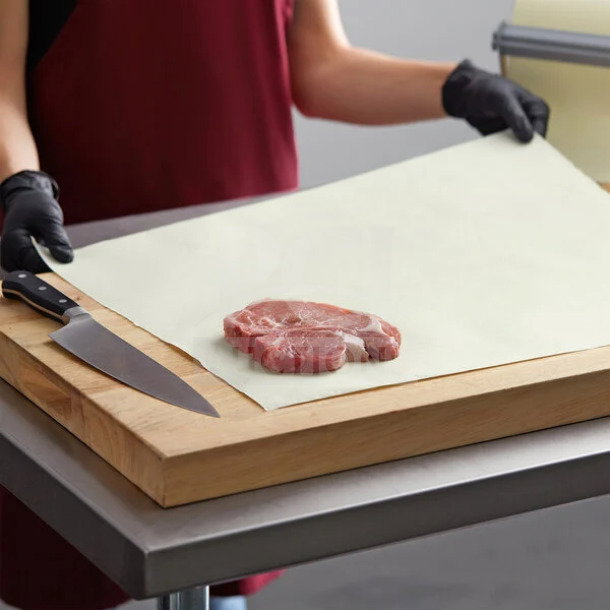 BRAND NEW Peach Treat commercial steak paper sheets, 7x10", 2,000 per case. Features knife and steak on paper.