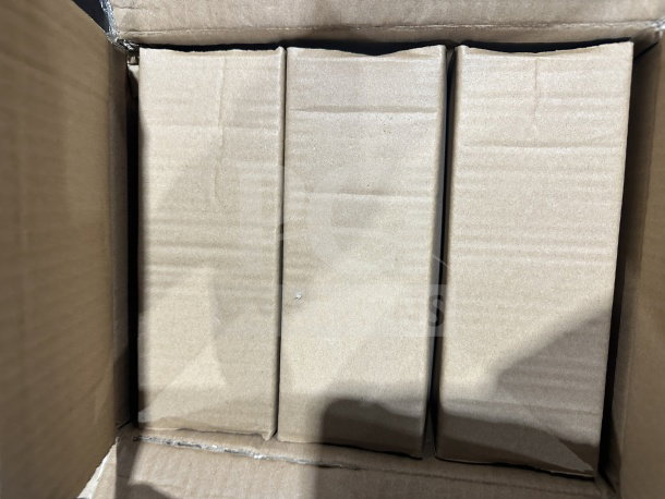 Brand new box of Peach Treat 7x10" steak paper sheets, 2,000 per case, shown unopened in original packaging.