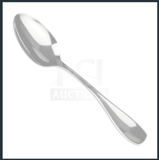 Brand new World Tableware Caron Teaspoon, stainless steel, Model 446021, one dozen per case, commercial quality.