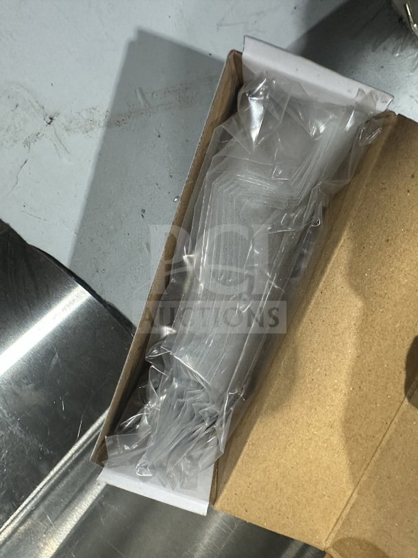 Sant' Andrea Mascagni stainless steel teaspoons, model T023STSF, in original packaging. Brand new, extra heavy weight.