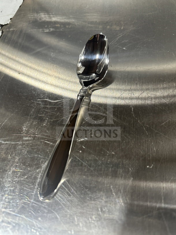 Sant' Andrea Mascagni Model T023STSF stainless steel teaspoon, extra heavy weight, new condition, 1 dozen per case.
