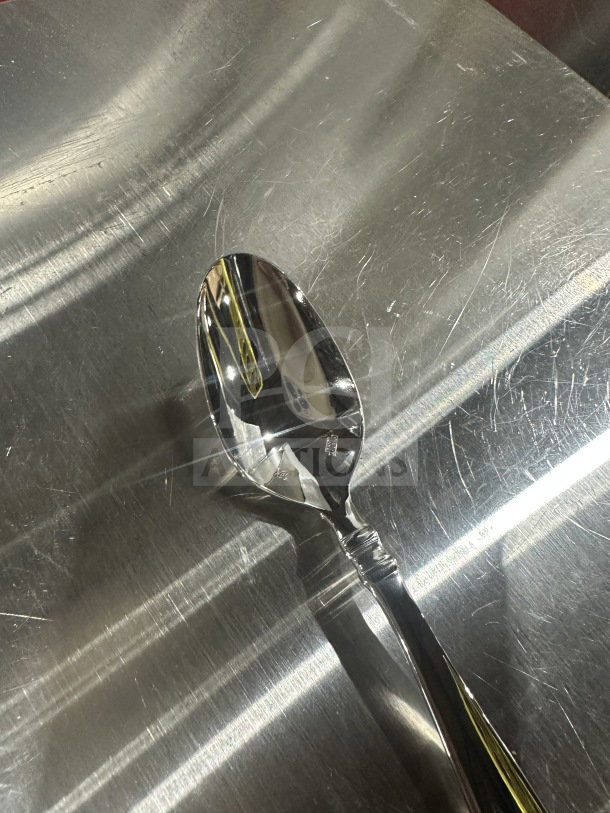 Sant' Andrea Mascagni stainless steel teaspoon, model T023STSF, extra heavy weight, brand new condition, shiny finish.