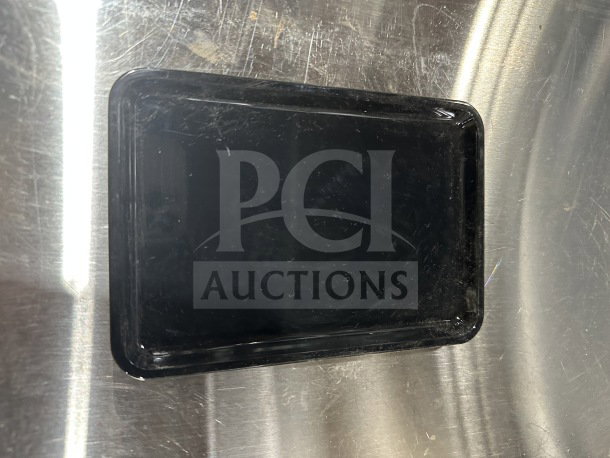 Carlisle black standard tip tray, model 302203, brand new condition. Box includes 36 trays.