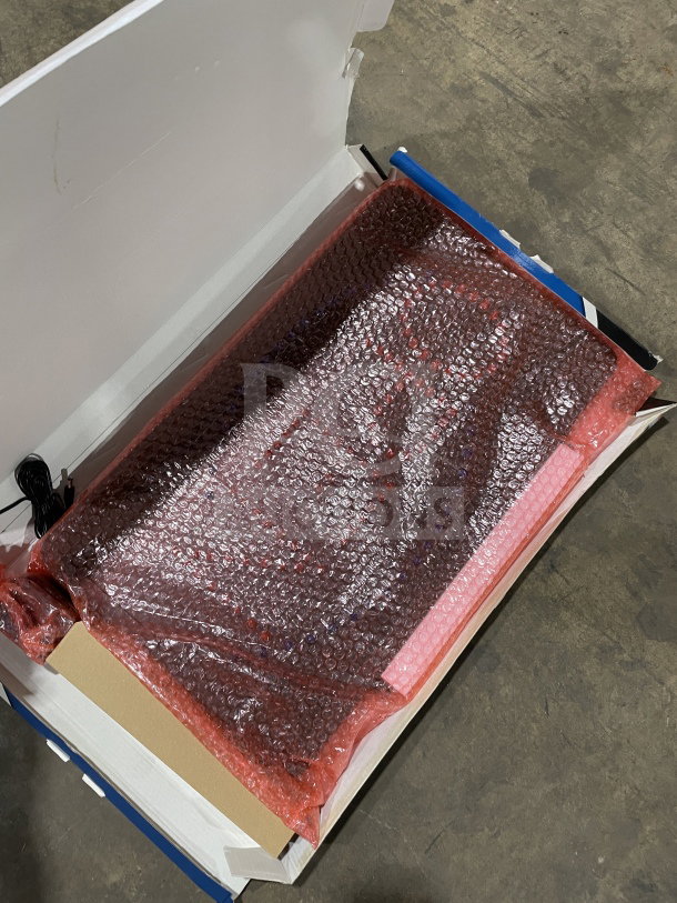 Brand new Winco LED6 "Open" sign in box, covered with red bubble wrap. Model: LED-6 SN: 84216911546.