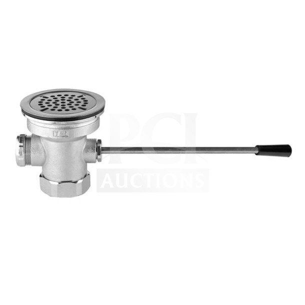 BRAND NEW T&S B-3972 Commercial Sink Lever Waste Valve, 3.5" opening, stainless finish, model B3972, SN: 7126259306.
