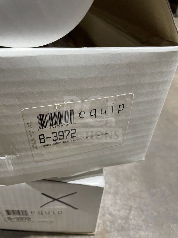 Brand new T&S B-3972 commercial sink waste valve, 3.5" opening. Box label shows model and SN: 7126259306.