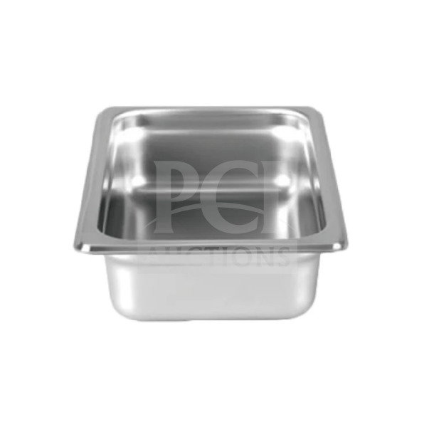 Brand new Thunder Group stainless steel steam table pan, model STPA3142, commercial grade, sleek design.