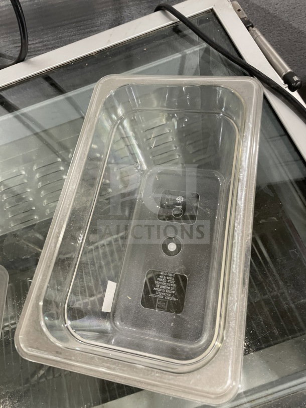 Brand new Thunder Group polycarbonate food pan, model PLPA8146. Commercial-grade, 1/4 size, 6" deep.