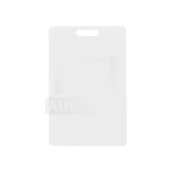 Brand new Thunder Group PLCB002 white non-skid cutting board with handle hole, commercial-grade, pristine condition.