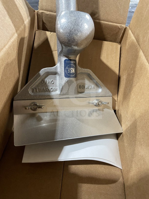 Nemco Easy Grill Scraper, Model N55825, new condition, in box. Features a robust metal blade and ergonomic handle.