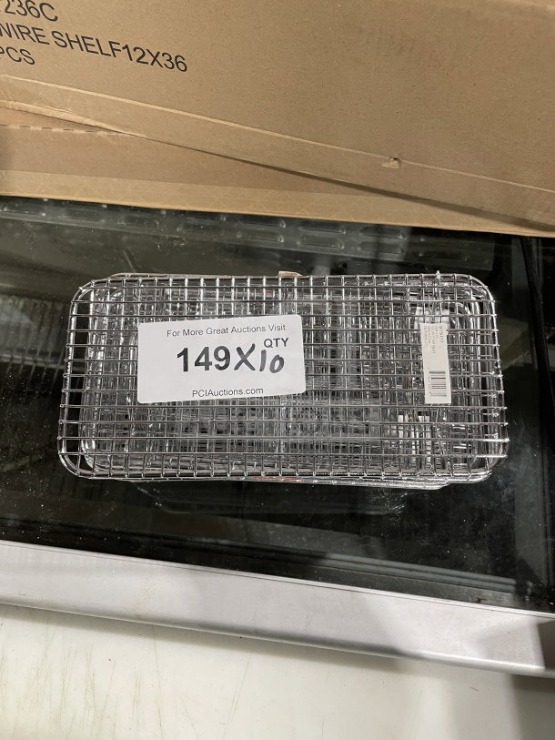 Winco Commercial Chrome Plated Pan Grate PGW510, 5x10.5", new condition, SN:811642000781, auction lot quantity: 149.