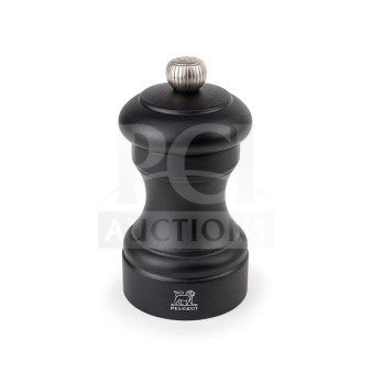 BRAND NEW Bistro MP10 wood pepper mill in matte black, 10cm, commercial grade, serial FW0002406322108S, one per box.