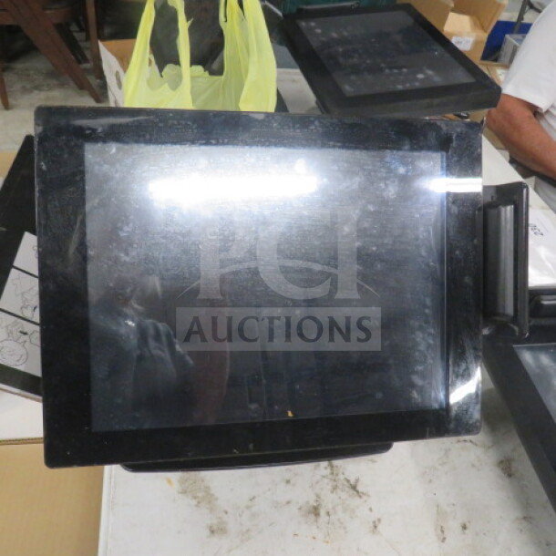 One POS Touchscreen Monitor, model RCT-150, with visible smudges on the screen, used condition.