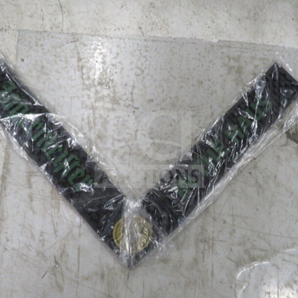 New Jagermeister corner bar mat, still in packaging, featuring brand logo in green. Mint condition.