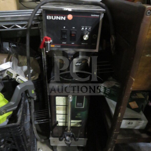 Bunn Single SH Coffee Brewer with filter basket and satellite, hardwired, 120/208V, 1 phase. Model: Single SH.