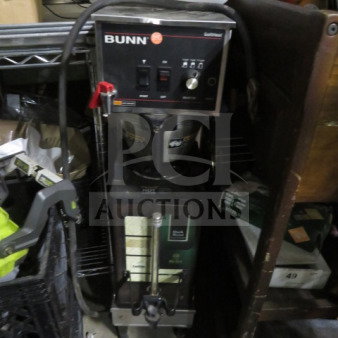 Bunn Single SH Coffee Brewer with filter basket and satellite, hardwired, 120/208V, 1 phase. Model: Single SH.