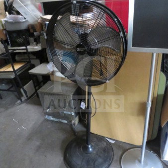 One Commercial Electric Stand Fan. #SFSD1-500BIW.