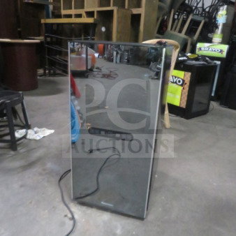 Wine Enthusiast 32 Bottle 2 Temp Touchscreen Refrigerator, Model 272 03 32. Features dual temperature zones, dimensions 16x21x34 inches.