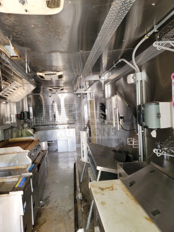 2021 Diamond Cargo mobile kitchen trailer, 8.5' x 24', includes NAKS hood, Pitco fryers, True and Turbo Air refrigeration.
