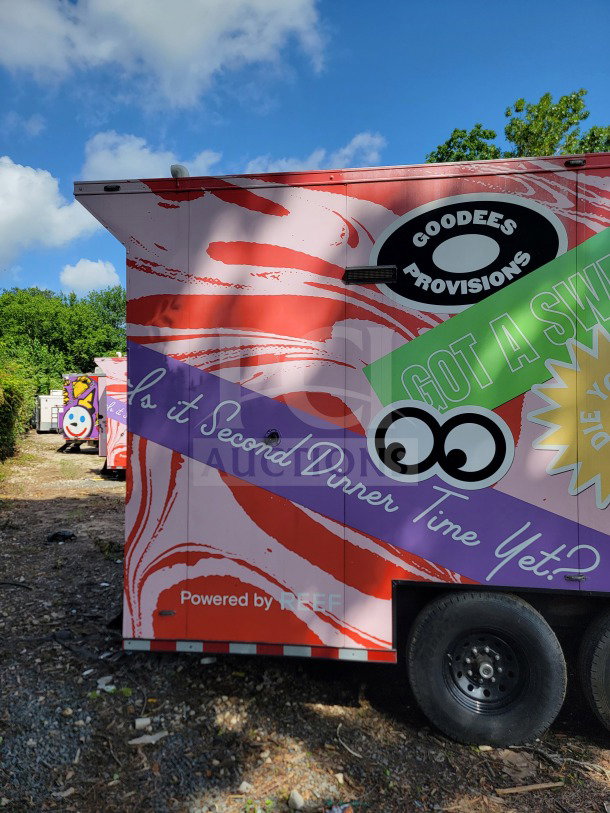 LOT #4 2021 SDG 8.5' x 20' double-axle trailer, commercial cold-storage configuration, vibrant graphics, "Powered by REEF."