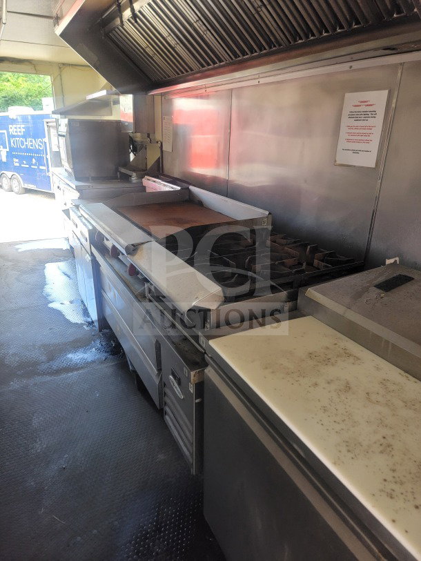 2021 Rock Solid Cargo 8.5' x 24' Ghost Kitchen Trailer with Serv-Ware Refrigeration, American Range Fry Line, 120/208V 3-Phase.
