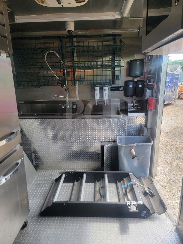 2021 Titanium Cargo 8.5' x 24' mobile kitchen trailer, CaptiveAire ventilation, True & Randell cold units, dual-axle.