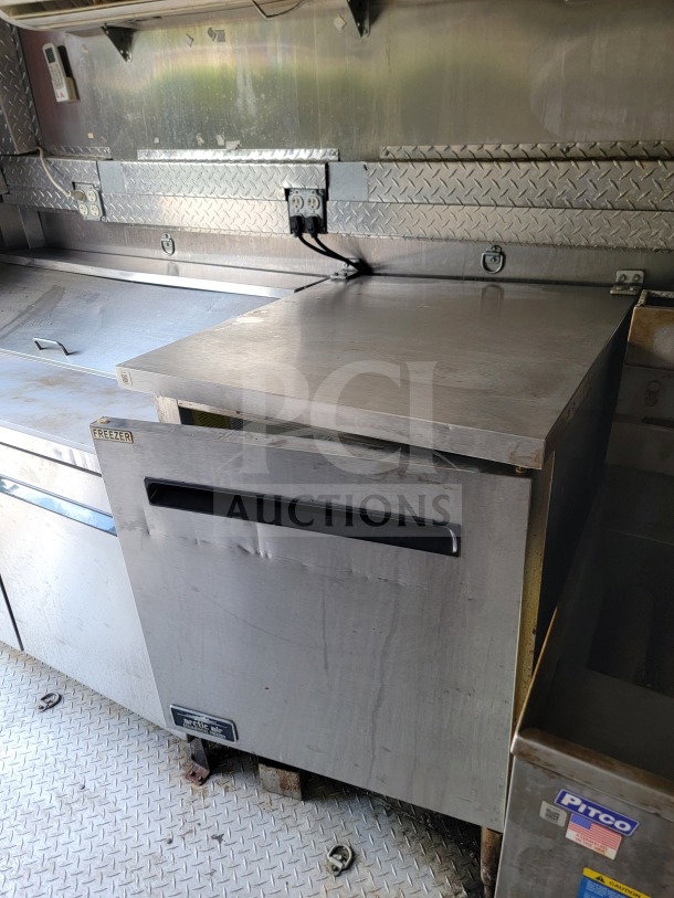 2021 Forest River 8.5' x 24' mobile kitchen trailer interior, featuring Royal Range and Arctic Air refrigeration.