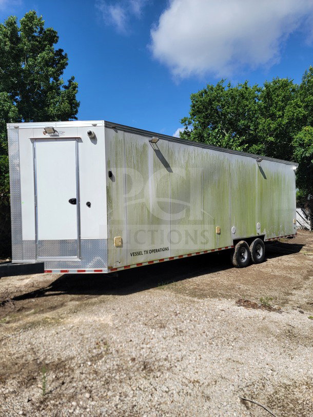 2021 SDG 8.5' x 26' Tandem-Axle Trailer, logistics setup, Turbo Air & Blueair suite, VIN 4S9S1EJ27MW364475, green exterior.
