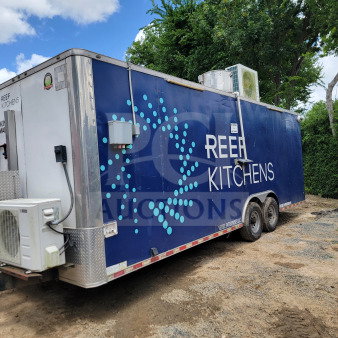 LOT #14 2019 Diamond Cargo 8.5' x 24' Tandem-Axle Mobile Kitchen Trailer — Commercial Food Service Configuration | American Range Cooking Suite | Serv-Ware Refrigeration | VIN 53NBE2425L1075426 See video link in description below 👇