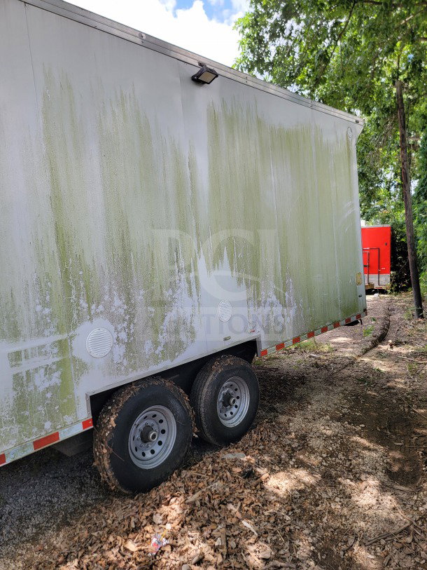 2021 Southern Dimensions 8.5' x 26' mobile kitchen trailer, tandem-axle, weathered exterior, VIN 4S9S1EJ26MW364483.