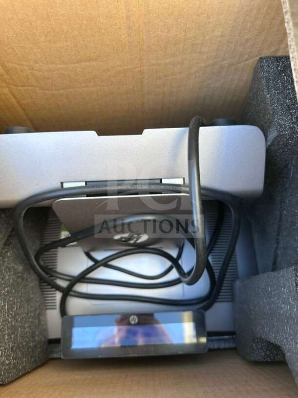 Brand new HP Engage One AIO POS System Model 145 in box, commercial touchscreen, UL Listed, premium condition, wired.