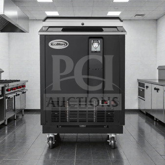 Brand new KoolMore KM-BOC25-BK 25" commercial bottle cooler. 5 cu. ft., built-in opener, ETL listed, premium condition.