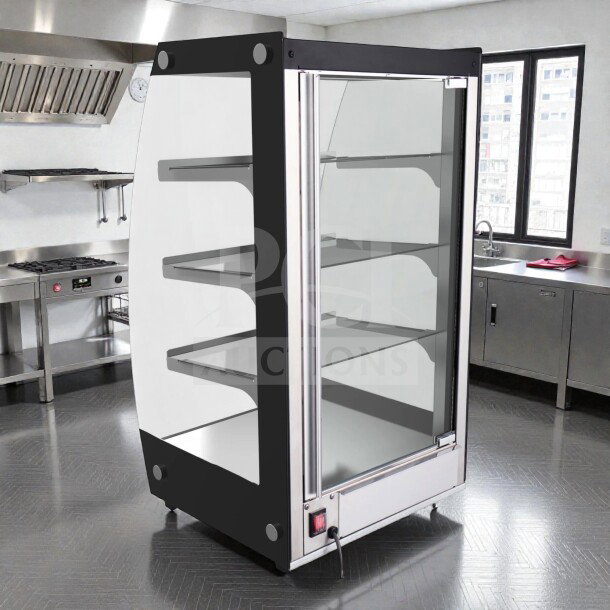 Brand new KoolMore DC-3CB countertop pastry display case, LED lighting, rear door, 2.7 Cu. Ft., pristine condition, original box.