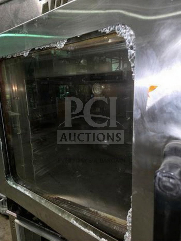 Nu-Vu OP-4/8M electric convection oven and proofer combo in exceptional condition, stainless steel, clean glass door, 208V.
