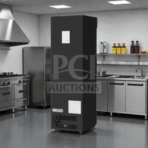 Brand new KoolMore MDR-9CP commercial refrigerator, 9 cu. ft., ETL listed, in factory packaging, pristine condition.
