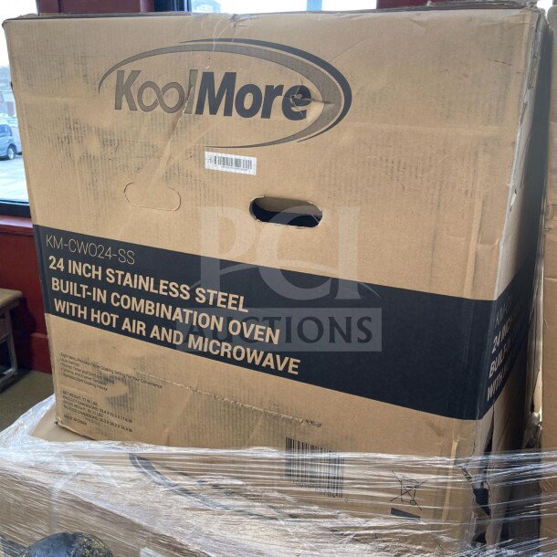 KoolMore KM-CWO24-SS 24" Stainless Steel Built-In Convection Oven with Microwave, new in original box, pristine condition.