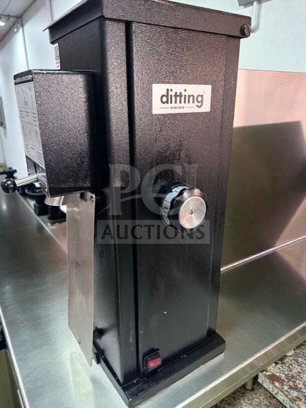Ditting KR1203 commercial coffee grinder, excellent condition, Swiss made, 120V, ETL listed, fully tested, black finish.