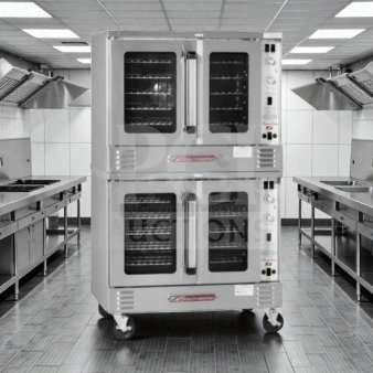 Blodgett double-stack convection oven in exceptional condition, stainless steel, model BLD-L-DBL-0340, fully tested and operational.