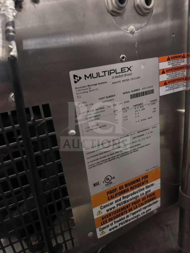 Manitowoc Multiplex S-180-04 beverage dispenser, UL listed, fully tested, premium condition, model and rating labels visible.