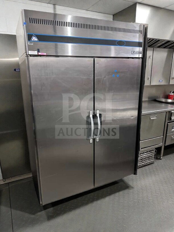 Stainless steel Everest ESR2 commercial reach-in refrigerator in high-grade condition, NSF & ETL listed, 115V.