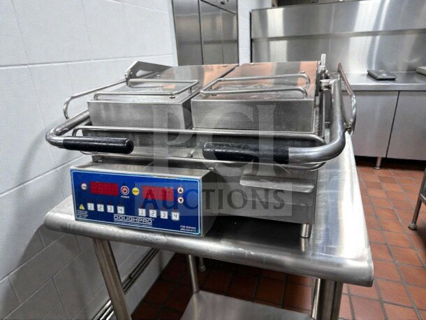 DoughPro Double-Sided Commercial Contact Grill, digital controls, immaculate condition, NSF & UL listed, 115V.