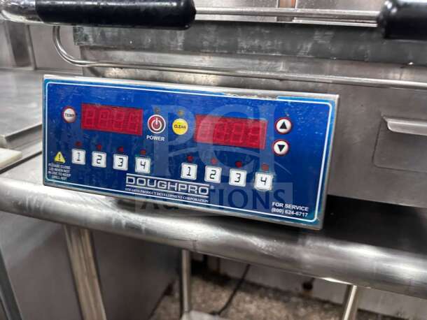 DoughPro double-sided contact grill with programmable digital controls, model DP-L-GRILL-0485. Immaculate condition, NSF & UL listed.
