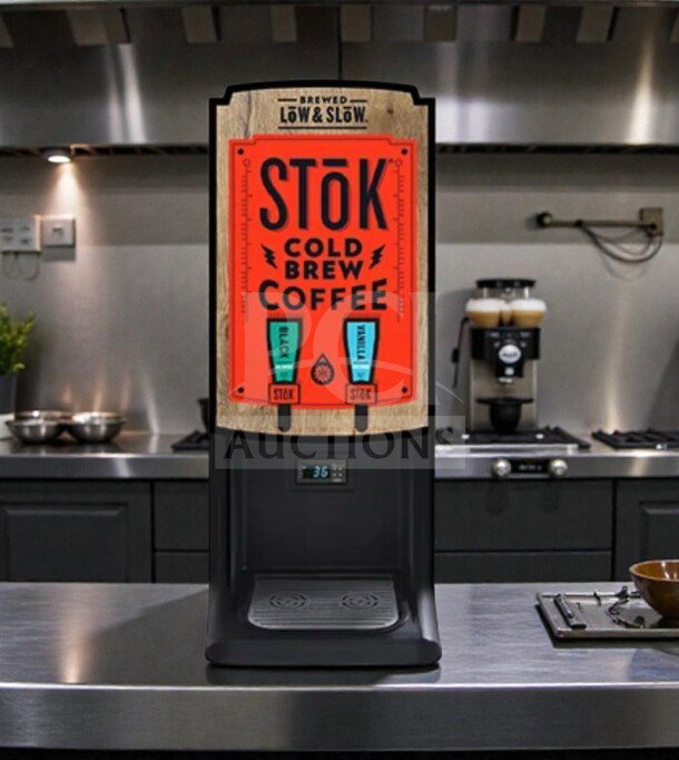 Creamiser 230 STōK Cold Brew Coffee Dispenser, excellent condition, 110V, single phase, tested working, bright orange label.