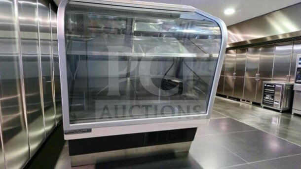 Impeccable Condition C. Schmidt EHD-4 Refrigerated Deli Display Case, curved glass, 115V, fully tested operational.