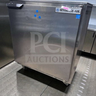 Beverage-Air undercounter commercial refrigerator, stainless steel, UL listed, model BEV-L-UCR-0345, fully tested.