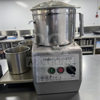Robot Coupe R602 commercial food processor in stainless steel. Premium condition, UL & NSF listed, fully tested.