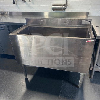 Krowne 48" commercial ice bin with cold plate, model 48-36-7. High-grade condition, NSF certified, fully tested, stainless steel.